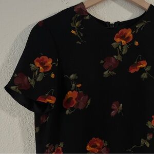 Ellen Tracy Vintage Floral Silk Dress – Size 6